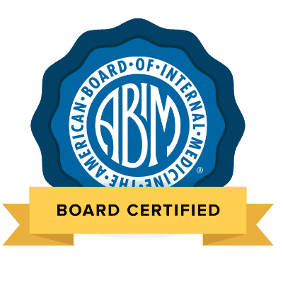 American Board of Internal Medicine Board Certified - Dr. Farah Khan